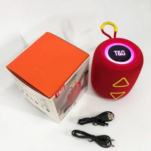 Портативна колонка TG655 5W з RGB підсвічуванням та ремінцем, бездротова колонка потужна. Колір: червоний