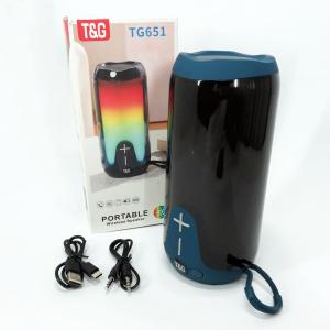 Bluetooth-колонка TG651 з RGB ПІДСВІТКОМ, акумуляторна колонка для музики, для вечірки. Колір: синій