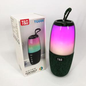 Портативна колонка TG644 5W з RGB підсвічуванням та ремінцем, Бездротова колонка потужна. Колір: зелений