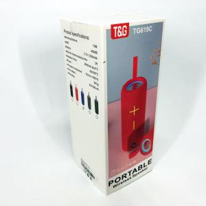 Портативна Bluetooth колонка TG619C FM-радіо USB/TF з ремінцем, блютуз колонка з підсвічуванням. Колір: синій