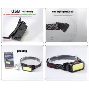 Ліхтар налобний BL-008+COB (white+red), червоне світло, водозахист, вбудований акумулятор