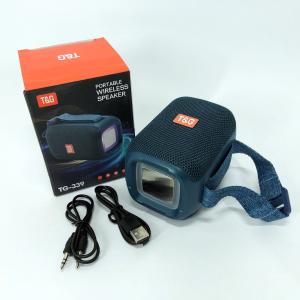 Портативна Bluetooth колонка TG339 5W з RGB підсвічуванням, Bluetooth колонка для вулиці. Колір: синій
