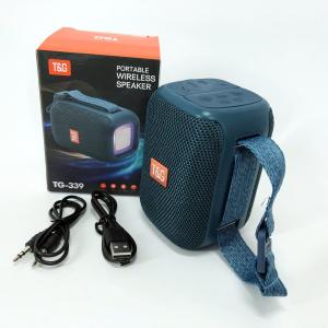 Портативна Bluetooth колонка TG339 5W з RGB підсвічуванням, Bluetooth колонка для вулиці. Колір: синій