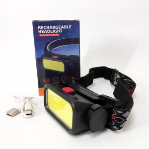 Ліхтар налобний BL-008+COB (white+red), червоне світло, водозахист, вбудований акумулятор