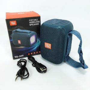 Портативна Bluetooth колонка TG339 5W з RGB підсвічуванням, Bluetooth колонка для вулиці. Колір: синій