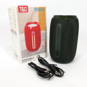Портативна Bluetooth-колонка TG653 USB з ремінцем бездротова колонка портативна потужна. Колір: зелений