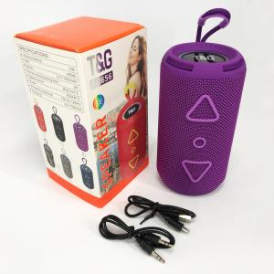 Bluetooth колонка портативна TG656 FM-радіо, потужна переносна акустична колонка. Колір: фіолетовий