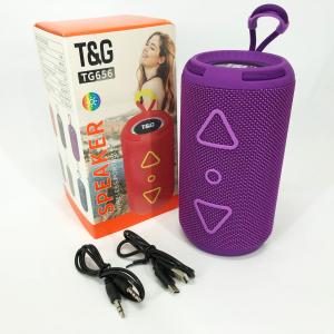 Bluetooth колонка портативна TG656 FM-радіо, потужна переносна акустична колонка. Колір: фіолетовий