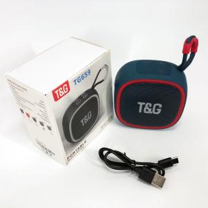 Портативна Bluetooth-колонка TG659 з ремінцем, Bluetooth колонка з підсвічуванням. Колір: синій