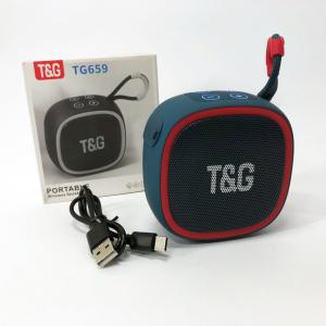 Портативна Bluetooth-колонка TG659 з ремінцем, Bluetooth колонка з підсвічуванням. Колір: синій