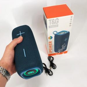 Портативна колонка Bluetooth TG654 8W з підсвічуванням, Акумуляторна колонка для музики. Колір: синій
