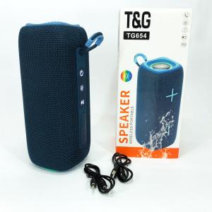 Портативна колонка Bluetooth TG654 8W з підсвічуванням, Акумуляторна колонка для музики. Колір: синій