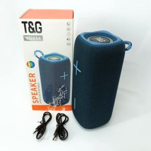 Портативна колонка Bluetooth TG654 8W з підсвічуванням, Акумуляторна колонка для музики. Колір: синій
