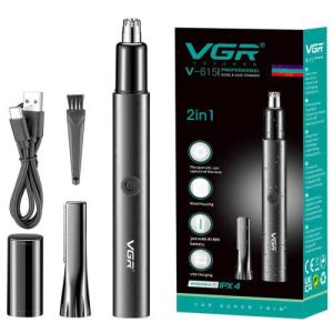 Тример для носа та вух VGR V-615, Тример для вусів, Електробритва з насадками для бороди