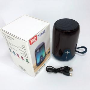 Акумуляторна переносна колонка TG652 5W з RGB підсвічуванням та ремінцем, блютуз колонка. Колір: синій