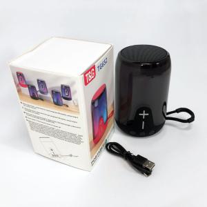 Портативна колонка TG652 5W з RGB підсвічуванням та ремінцем, акумуляторна колонка для музики. Колір: чорний