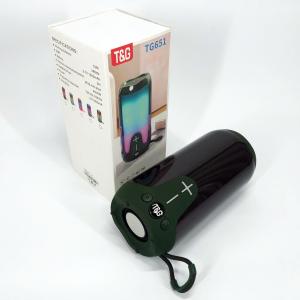 Bluetooth-колонка TG651 з RGB ПІДСВІТКОМ, Bluetooth колонка для гарної музики. Колір: зелений