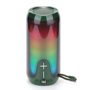 Bluetooth-колонка TG651 з RGB ПІДСВІТКОМ, Bluetooth колонка для гарної музики. Колір: зелений