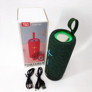 Портативна Bluetooth колонка TG619C FM-радіо USB/TF з ремінцем, колонка з акумулятором. Колір: зелений