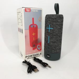 Портативна Bluetooth колонка TG619C FM-радіо USB/TF з ремінцем, Bluetooth колонка з підсвічуванням. Колір: сірий