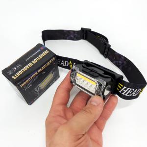 Ліхтар налобний YY-19C-5SMD+COB white+yellow+red Motion Sensor, Потужний світлодіодний ліхтарик на голову