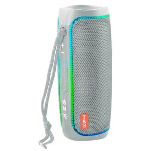 Портативна колонка Bluetooth з LED підсвічуванням TG288, акумуляторна колонка для музики. Колір: сірий