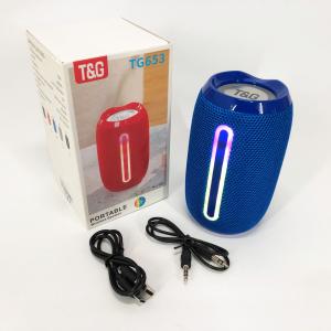 Портативна Bluetooth-колонка TG653 USB з ремінцем, Бездротова колонка портативна потужна. Колір: синій