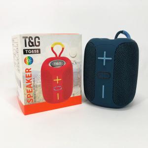 Портативна Bluetooth колонка TG658 8W з RGB підсвічуванням, акумуляторна переносна колонка. Колір: синій