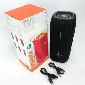 Портативна Bluetooth колонка TG654 8W з підсвічуванням, акумуляторна колонка для музики. Колір: чорний