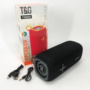 Портативна Bluetooth колонка TG654 8W з підсвічуванням, акумуляторна колонка для музики. Колір: чорний