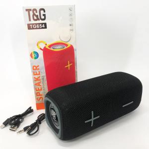 Портативна Bluetooth колонка TG654 8W з підсвічуванням, акумуляторна колонка для музики. Колір: чорний