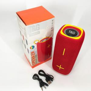 Портативна Bluetooth колонка TG654 8W з підсвічуванням, блютуз колонка для вулиці. Колір: червоний