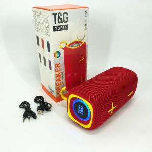 Портативна Bluetooth колонка TG654 8W з підсвічуванням, блютуз колонка для вулиці. Колір: червоний