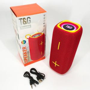 Портативна Bluetooth колонка TG654 8W з підсвічуванням, блютуз колонка для вулиці. Колір: червоний