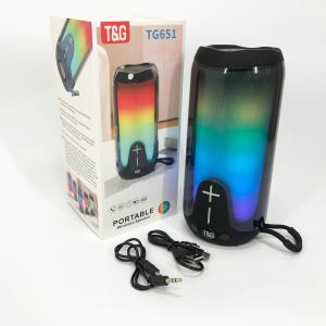 Bluetooth-колонка TG651 з RGB ПІДСВІТКОМ, акумуляторна колонка для музики, для вечірки. Колір: чорний