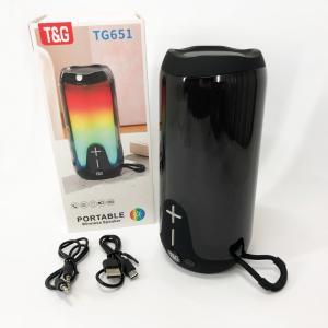 Bluetooth-колонка TG651 з RGB ПІДСВІТКОМ, акумуляторна колонка для музики, для вечірки. Колір: чорний