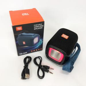 Портативна колонка Bluetooth TG339 5W з RGB підсвічуванням, Акумуляторна колонка для музики. Колір: чорний