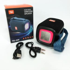 Портативна колонка Bluetooth TG339 5W з RGB підсвічуванням, Акумуляторна колонка для музики. Колір: чорний