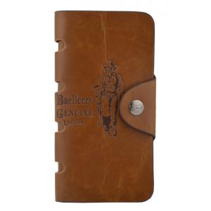 Чоловічий портмоне Baellerry Genuine Leather COK10, Стильний чоловічий гаманець. Колір: коричневий