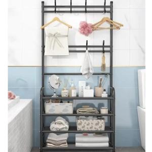 Вішалка для одягу New simple floor clothes rack з полицями для взуття метал