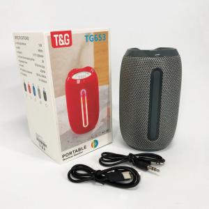 Портативна Bluetooth-колонка TG653 USB з ремінцем, гучна колонка для вечірки. Колір: сірий
