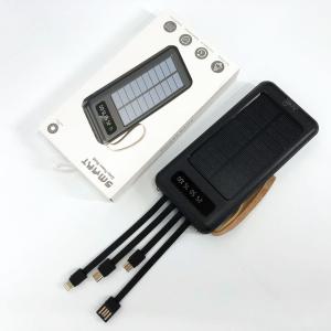 Power Bank Solar Smart 1015 зарядний пристрій на сонячній батареї 20000mAh з індикатором заряду Чорний