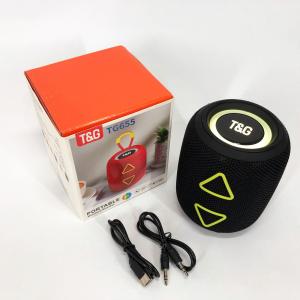 Портативна колонка TG655 5W з RGB підсвічуванням та ремінцем, Bluetooth колонка для вулиці. Колір: чорний