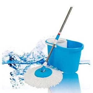 Універсальна швабра з віджимом-центрифугою та відром Easy Mop Кругла Швабра. Колір: синій