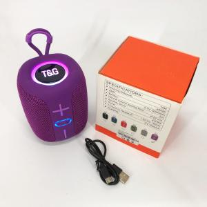 Портативна Bluetooth колонка TG658 8W з RGB підсвічуванням бездротова портативна потужна. Колір: фіолетовий