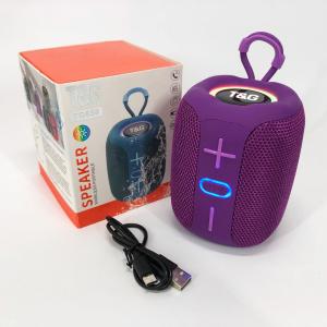 Портативна Bluetooth колонка TG658 8W з RGB підсвічуванням бездротова портативна потужна. Колір: фіолетовий