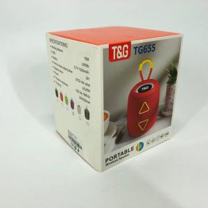 Портативна колонка TG655 5W з RGB підсвічуванням та ремінцем, Акумуляторна для музики. Колір: фіолетовий
