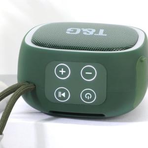 Портативна Bluetooth-колонка TG659 з ремінцем, Бездротова колонка портативна потужна. Колір: зелений