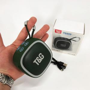 Портативна Bluetooth-колонка TG659 з ремінцем, Бездротова колонка портативна потужна. Колір: зелений