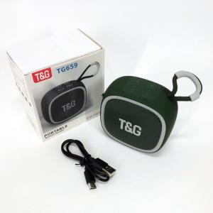 Портативна Bluetooth-колонка TG659 з ремінцем, Бездротова колонка портативна потужна. Колір: зелений